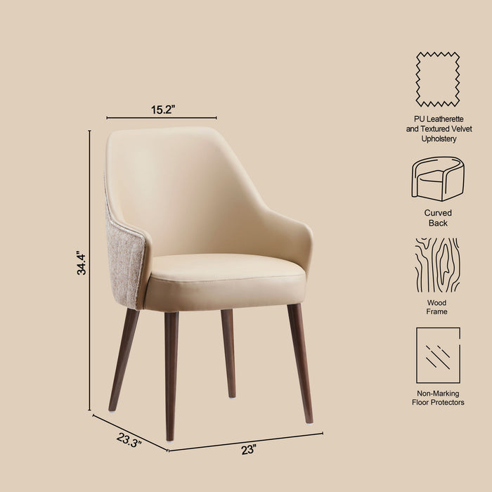 Manhattan Solace - Wood Upholstered Dining Armchair