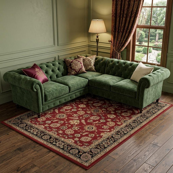 7' X 10' Oriental Area Rug (574365) - Red / Black