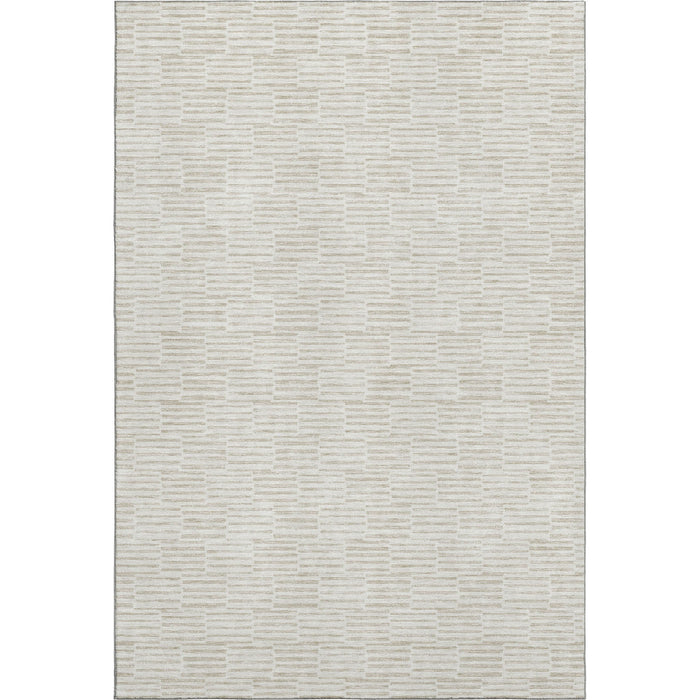 10' X 14' Abstract Geometric Washable Area Rug With UV Protection (672989) - Ivory / Beige