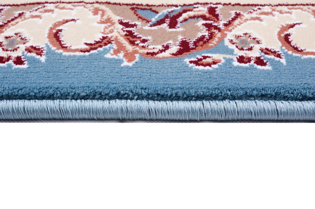 10' x 13' Oriental Distressed Area Rug - Blue And Ivory