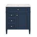 Giga bathroom vanity with top sink, storage cabinet, two drawers, and tip-out drawer, featuring modern white finish.