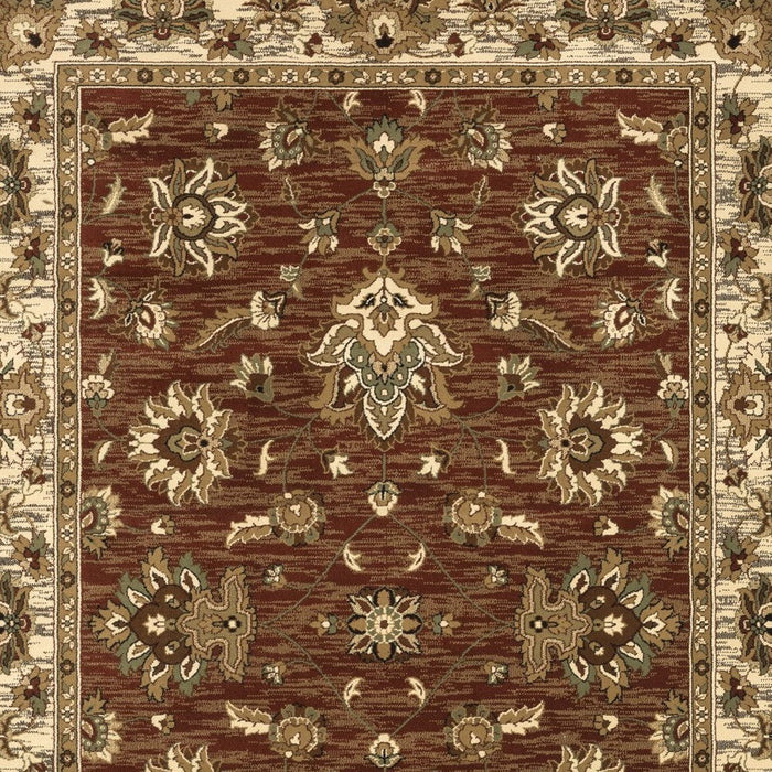 8' X 11' Floral Area Rug (574426) - Red / Ivory