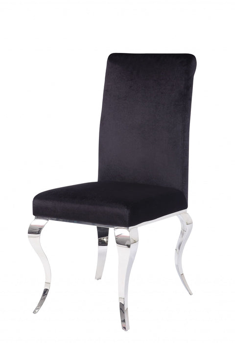 Fabric Dining Side Chairs (Set of 2) - Black