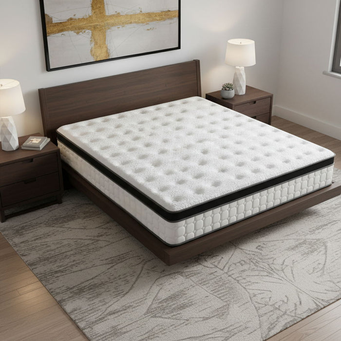 12" Hybrid Pocket Coil Gel Memory Foam Mattress - King
