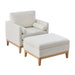 Giga oversized swivel barrel accent chair with matching ottoman featuring storage, in a modern stationary design with plush upholstery.