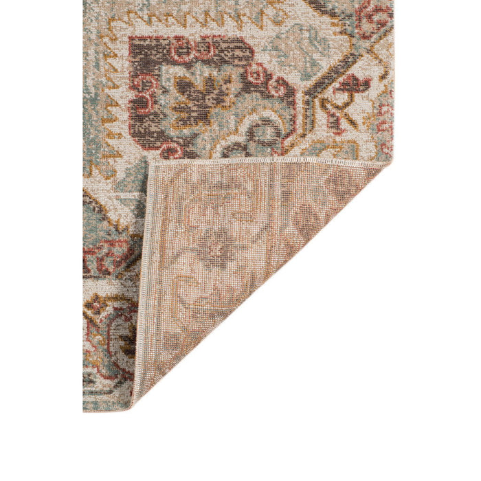 9' x 12' Medallion Power Loom Area Rug - Beige And Rust