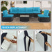 Giga outdoor deep seat cushions for patio furniture sectional set, back and seat cushions for comfortable outdoor seating.