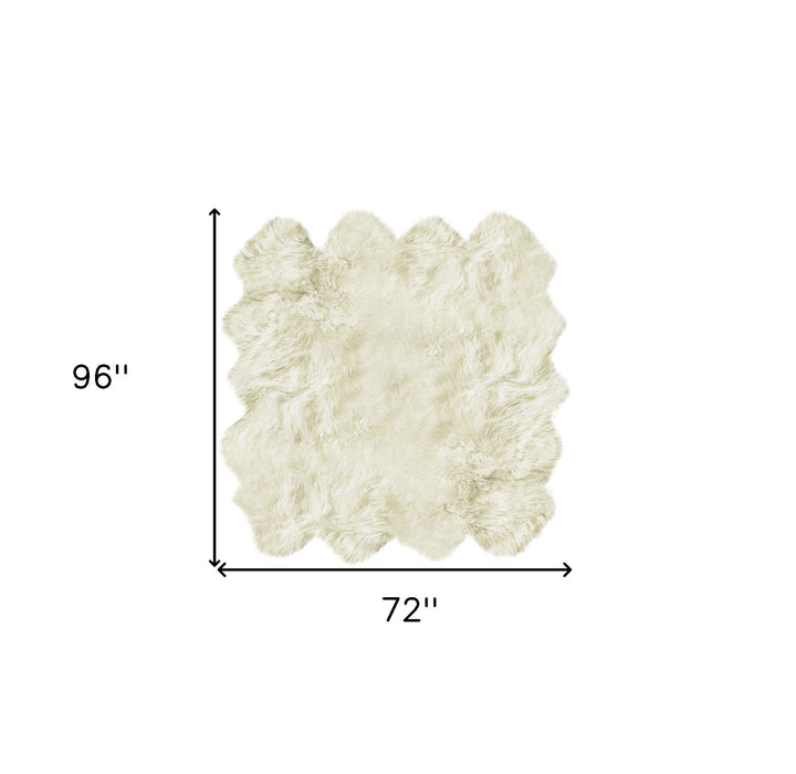 6' x 8' New Zealand Sheepskin Area Rug - Natural