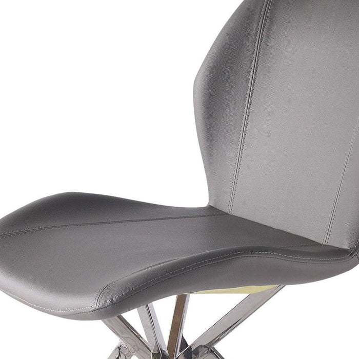 Upholstered Dining Side Chairs (Set of 4) - Gray / Silver