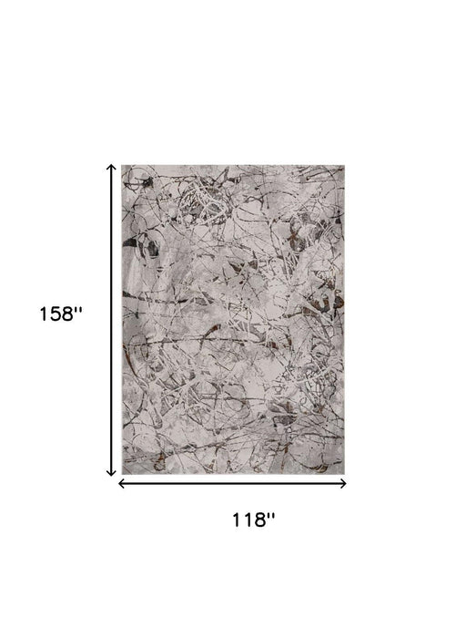 10' x 13' Area Rug - Gray And Ivory