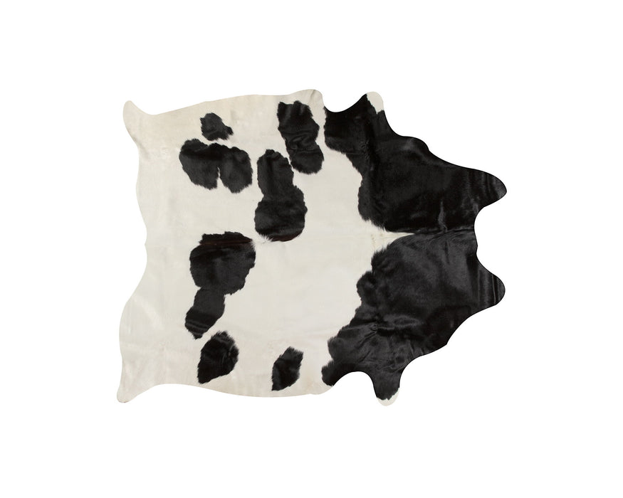 6' x 7' Cowhide Rug - White And Black