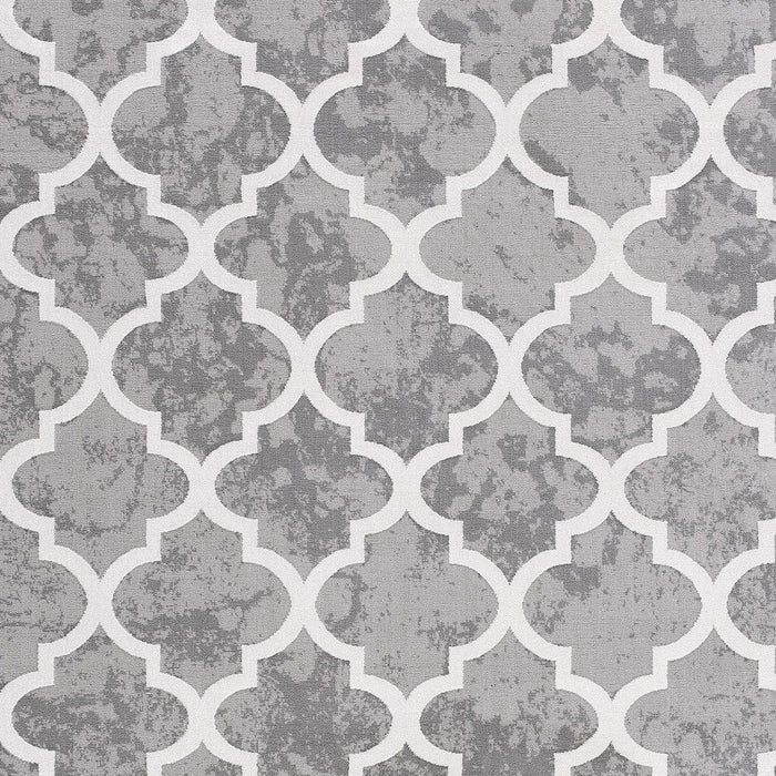 8' x 11' Geometric Power Loom Stain Resistant Area Rug - Green