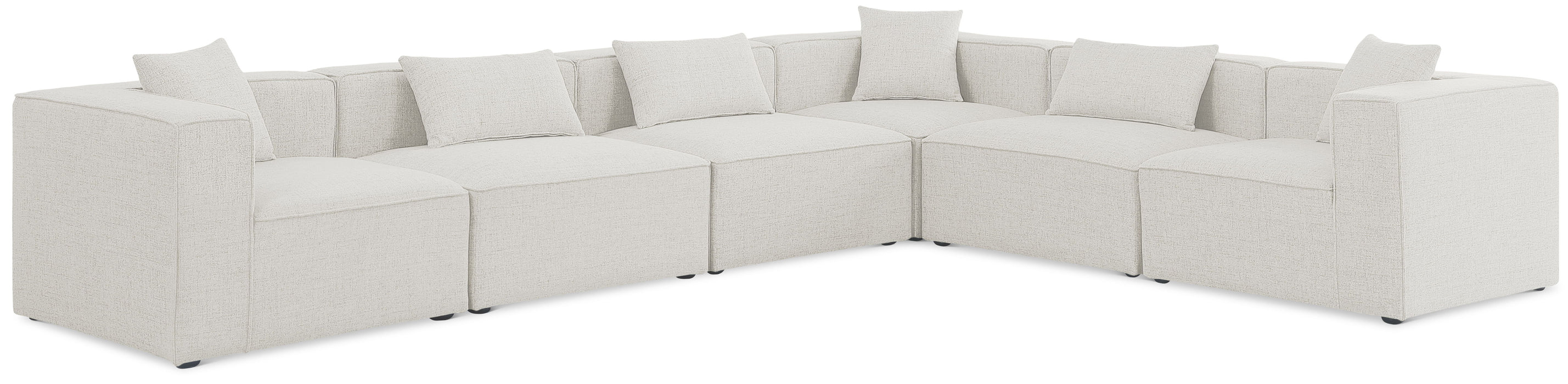 Cube - Linen 6 Piece Modular Corner Sectional
