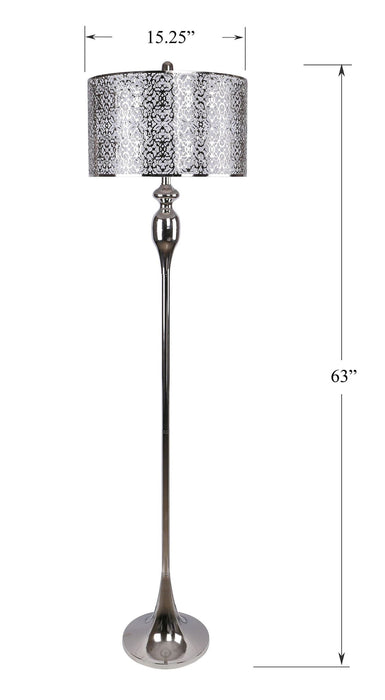 Ashland - 63" Metal Floor Lamp - Gray