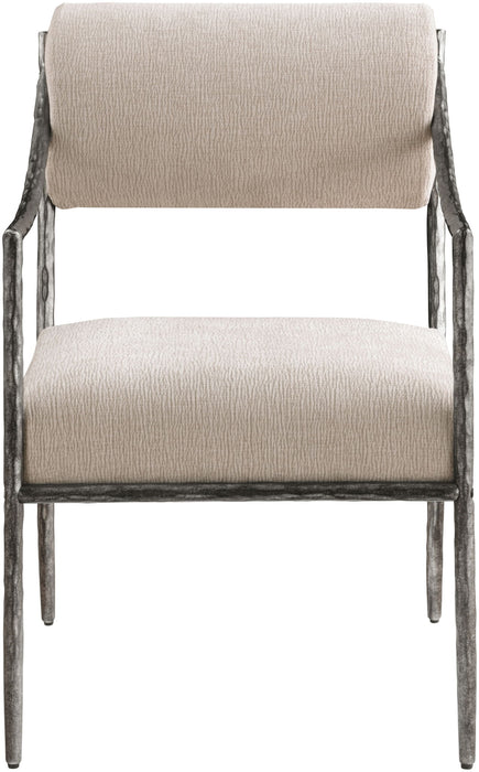 Bastille - Upholstered Dining Arm Chair (Set of 2) - Silver Frame