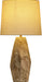 Marble and linen textured fabric table lamp by Meridian Furniture with a sleek, modern design and neutral color palette.