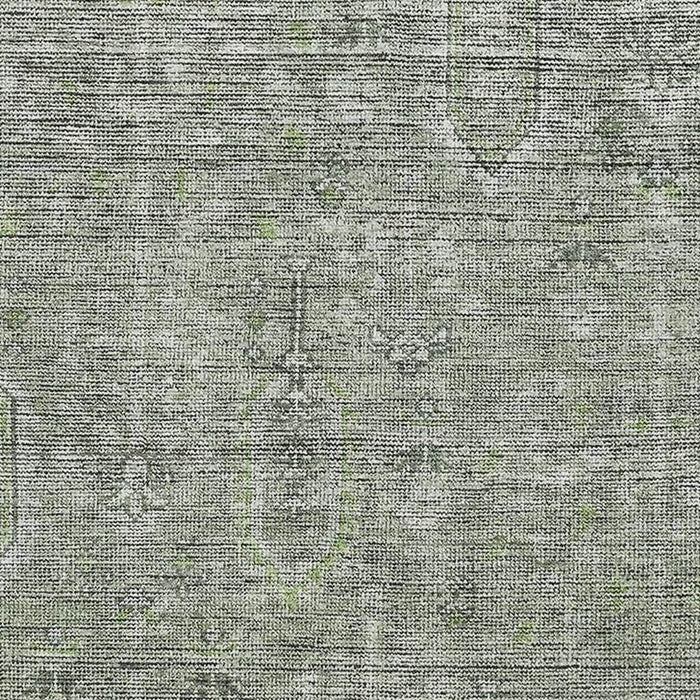 8' X 10' Southwestern Washable Area Rug With UV Protection - Green And Gray