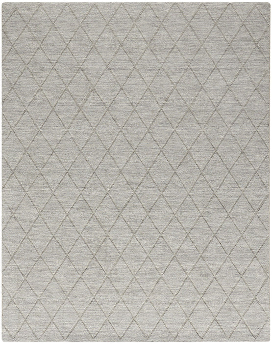 8' X 10' Wool Geometric Hand Woven Area Rug (573165) - Gray