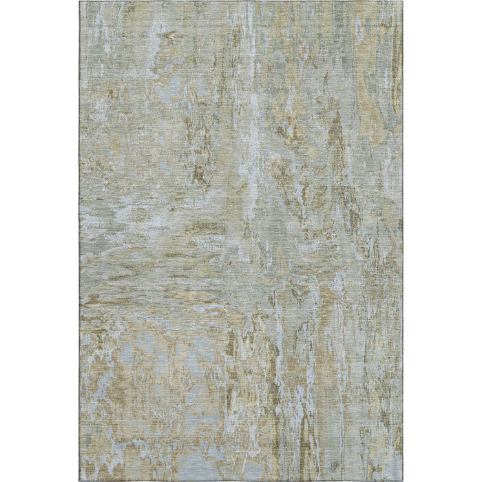 10' X 14' Abstract Washable Area Rug With UV Protection (693150) - Khaki / Silver