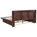 Jessica 5-piece Eastern King LED bedroom set by CoasterEssence in cappuccino finish, includes bed frame, nightstands, and dresser.