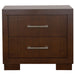 Jessica 4-piece Queen LED Bedroom Set in Cappuccino by CoasterEssence, includes bed frame with LED lighting and matching furniture.