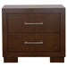 Jessica 5-piece Queen LED bedroom furniture set in cappuccino finish, featuring bed, nightstands, and matching furniture from CoasterEssence.