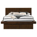 CoasterEssence Jessica 5-piece queen LED bedroom set with cappuccino finish, including bed, nightstands, and dresser.