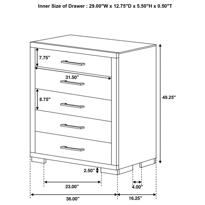 Jessica 6-piece Queen LED bedroom furniture set in cappuccino finish, includes bed frame, nightstands, and dresser by CoasterEssence