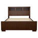 CoasterEssence Jessica 4-piece California King bedroom set with cappuccino finish, including bed frame, dresser, and nightstands, in a modern style.