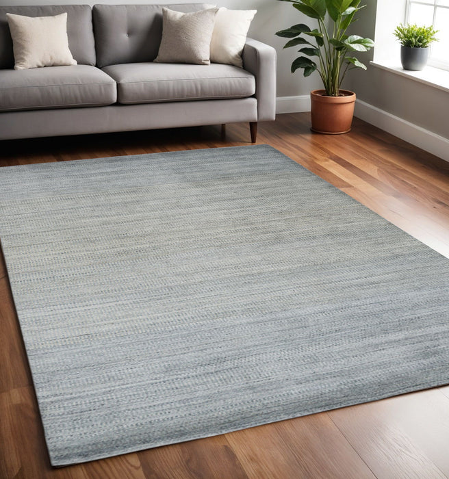 5' x 8' Ombre Hand Woven Area Rug - Blue And Gray