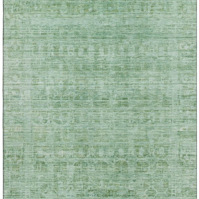 10' X 14' Oriental Washable Area Rug With UV Protection (701015) - Teal / Pale Aqua
