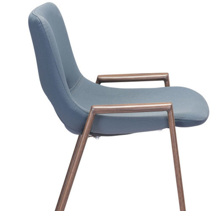 Steel Low Back Bar Height Bar Chairs (Set of 2) - Gray And Brown