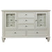 Cream white Sandy Beach 4-piece Queen bedroom set by CoasterEssence, featuring a bed frame, nightstands, and dresser in a coastal style.