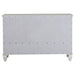 Cream white Sandy Beach 11-drawer dresser by CoasterEssence with sleek wooden handles and modern furniture design.