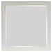 Cream white Sandy Beach dresser mirror by CoasterEssence, showcasing a rectangular mirror with a simple, elegant frame.