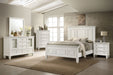 Cream white Sandy Beach dresser mirror by CoasterEssence, featuring a rectangular frame and elegant design for bedroom decor.