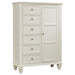 Cream white Sandy Beach 8-drawer door chest by CoasterEssence with sleek drawers and modern furniture design.
