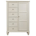 Cream white Sandy Beach 8-drawer door chest by CoasterEssence, showcasing a modern furniture piece with multiple drawers and sleek design.