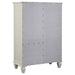 Cream white Sandy Beach 8-drawer door chest by CoasterEssence showing a modern furniture piece with multiple drawers and a sleek design.