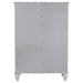 Cream white Sandy Beach 8-drawer door chest by CoasterEssence, showcasing a spacious wooden furniture piece with sleek drawer handles.
