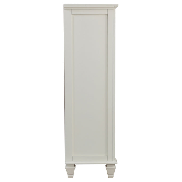 Cream white Sandy Beach 8-drawer door chest by CoasterEssence with a sturdy wooden frame and sleek modern design.