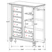 Cream white Sandy Beach 8-drawer door chest by CoasterEssence, showcasing a stylish, multi-drawer furniture piece with door compartments.