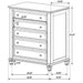 Cream white Sandy Beach 5-piece Eastern King bedroom set by CoasterEssence featuring a bed, nightstands, and dresser in elegant furniture style.