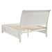 Cream white Sandy Beach 4-piece Queen bedroom set by CoasterEssence, featuring a bed frame, nightstands, and dresser with modern design.