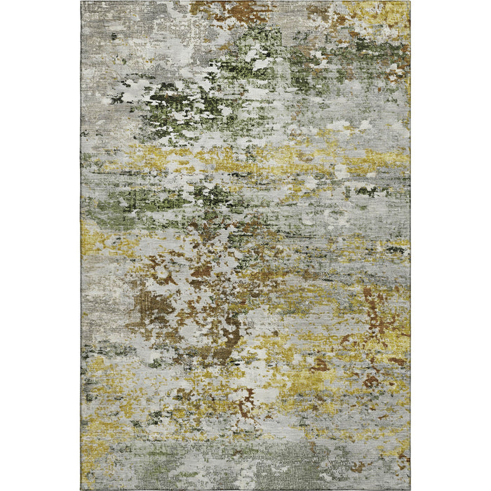 10' X 14' Abstract Washable Area Rug With UV Protection (704969) - Gold / Beige