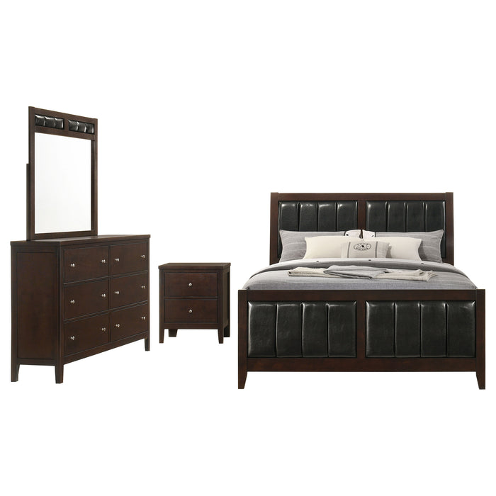Carlton 4-piece Eastern King Bedroom Set Cappuccino