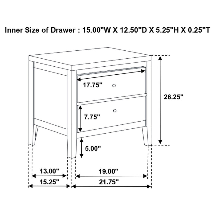 CoasterEveryday Carlton 5-piece queen bedroom set in cappuccino finish with bed frame, nightstands, and dresser visible in the image.