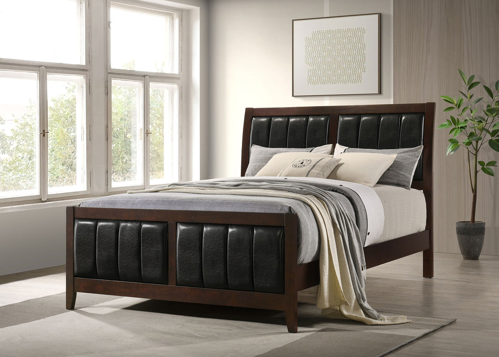 Carlton Wood Queen Panel Bed Cappuccino