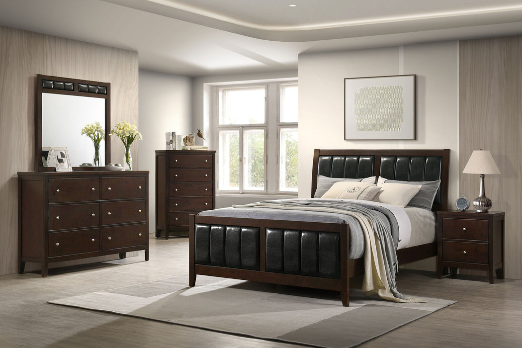 Carlton Wood Queen Panel Bed Cappuccino