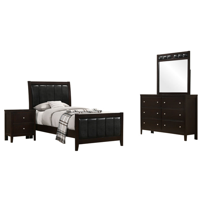 Carlton 4-piece Twin Bedroom Set Cappuccino